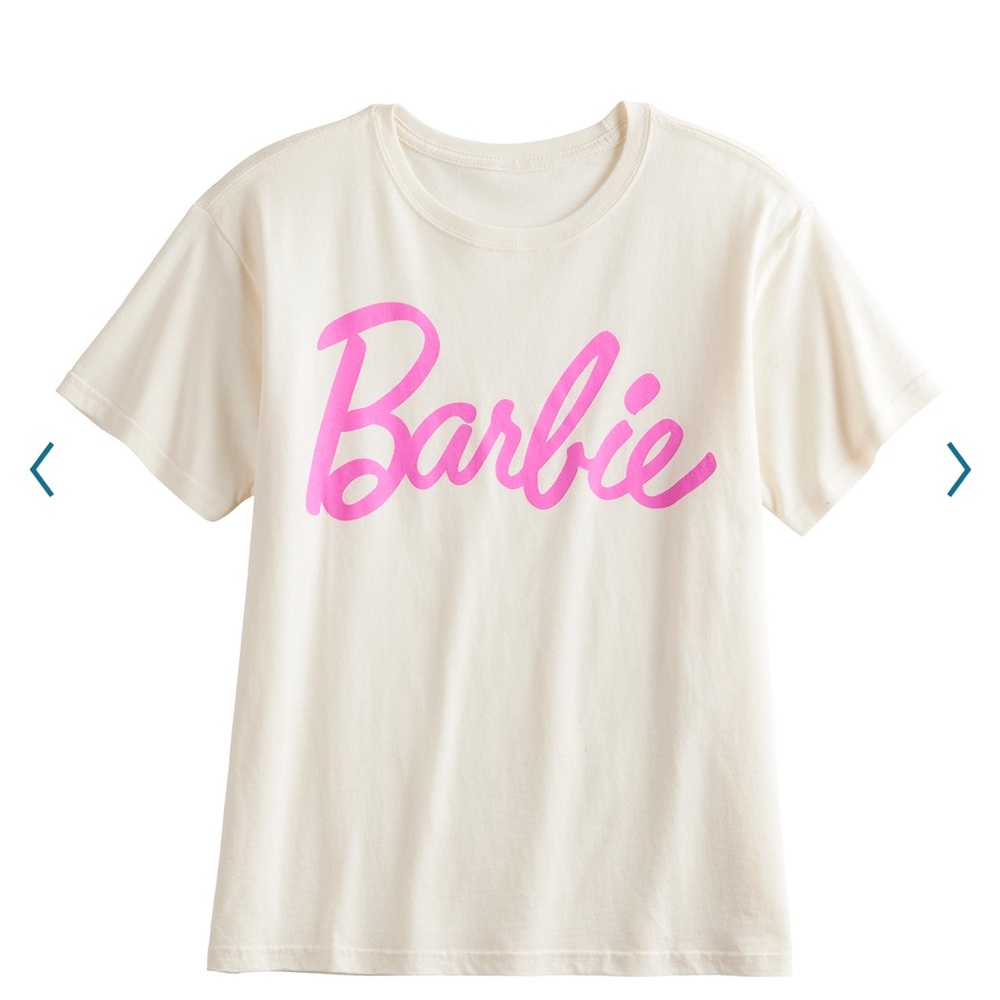 Barbie teeshirt with Barbie classic logo writing